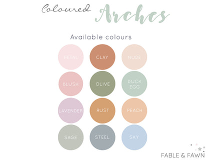 Arch Wall Decals - Block Colours - Wall Decals - Fable and Fawn 