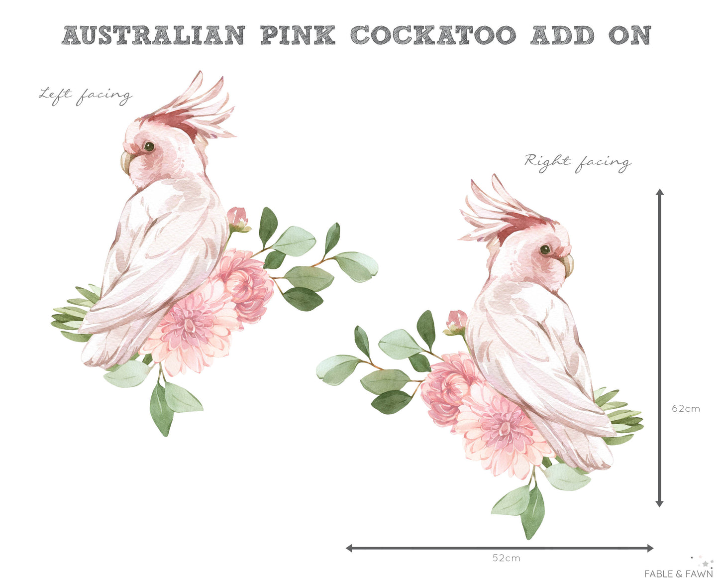 Flowering Gum Tree Wall Decal Set (Pink)