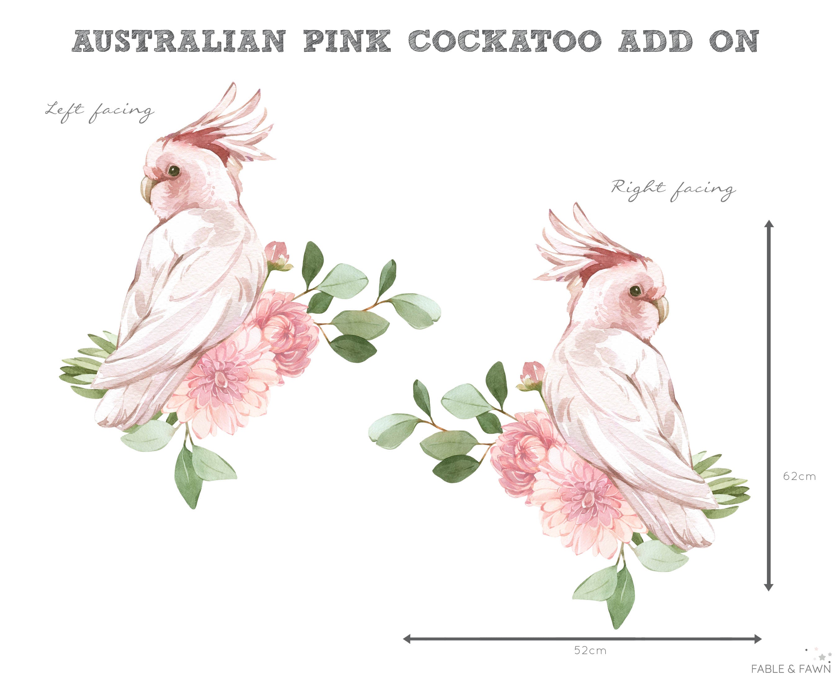 Flowering Gum Tree Wall Decal Set (Pink) - Wall Decals Australia - Fable and Fawn 