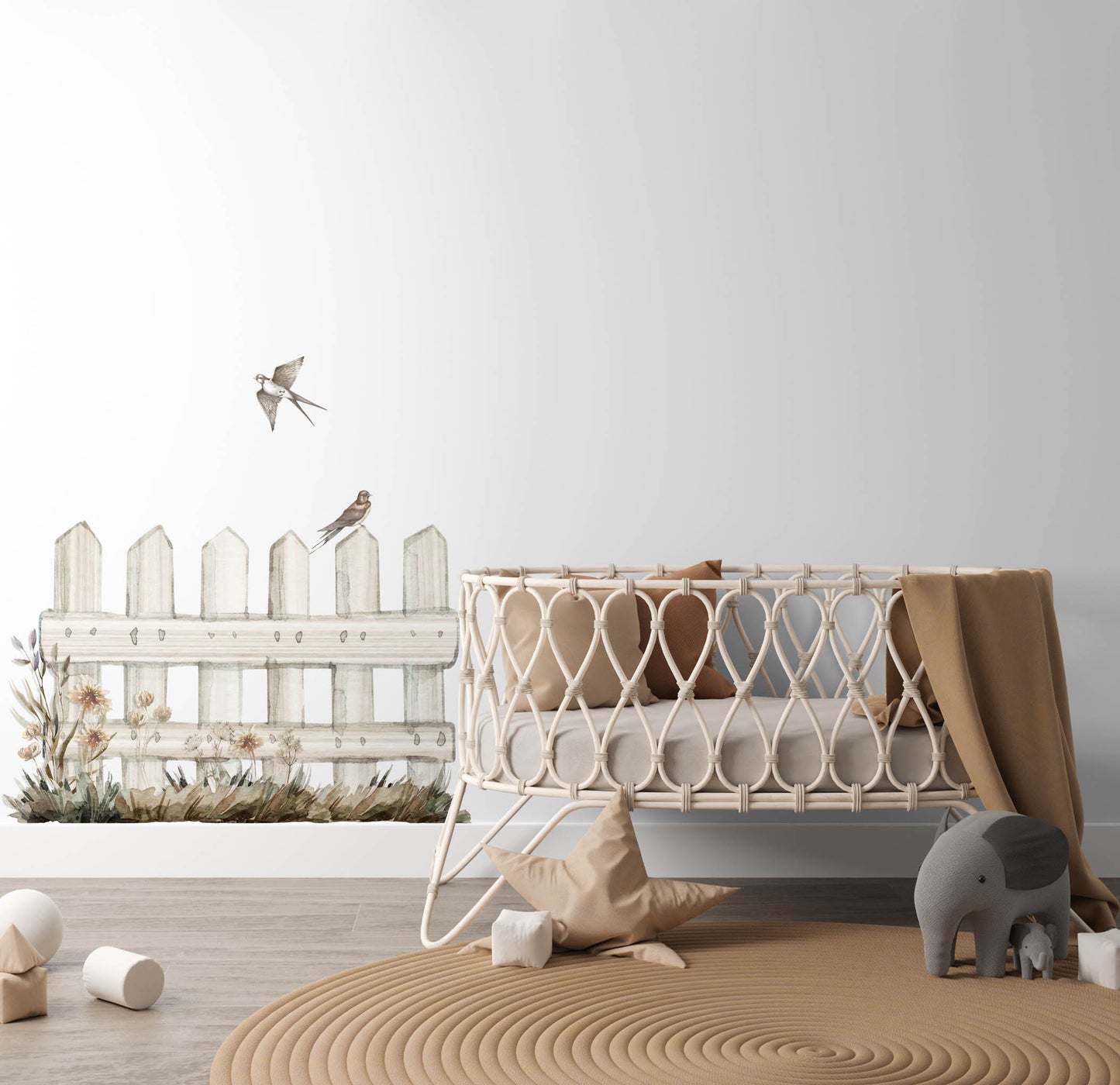 Australian Birds on Fence Wall Decal