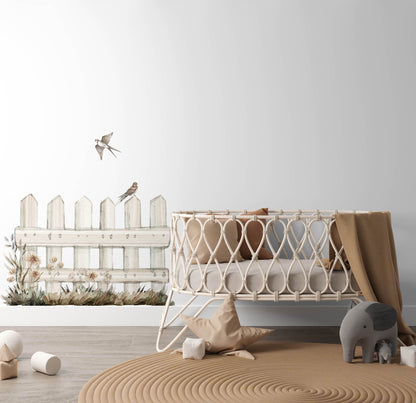 Australian Birds on Fence Wall Decal