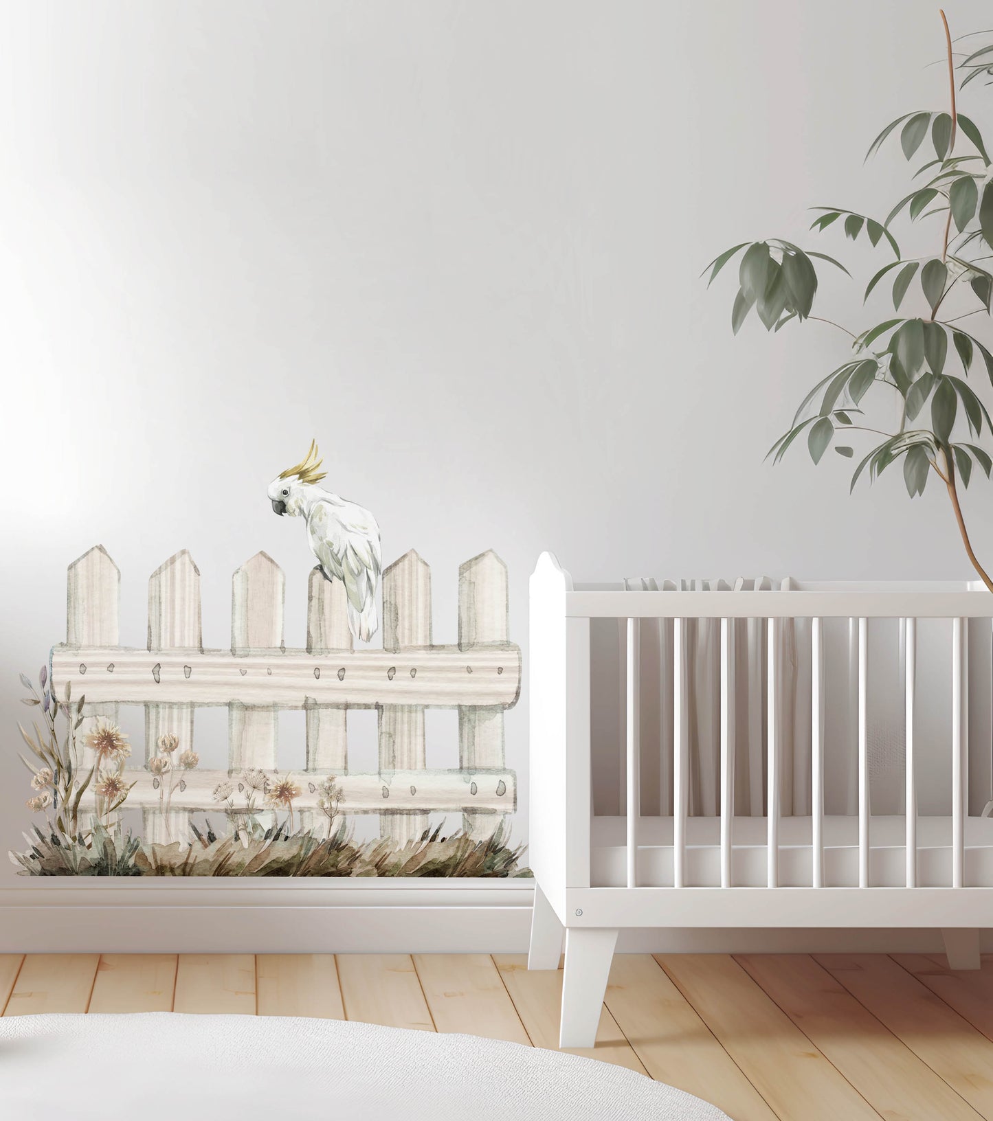 Australian Birds on Fence Wall Decal