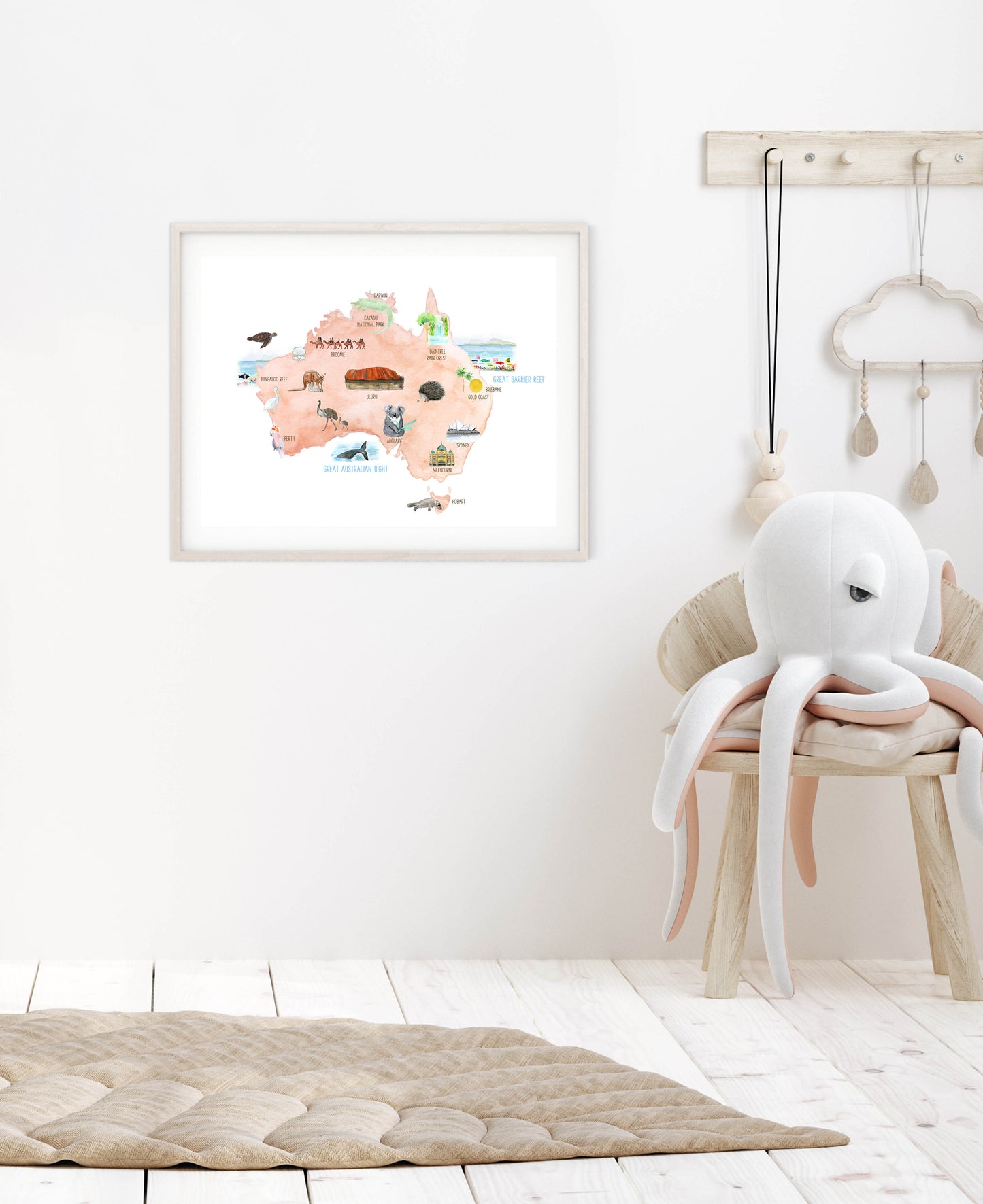Map of Australia for Kids - PRINT - Fable and Fawn 