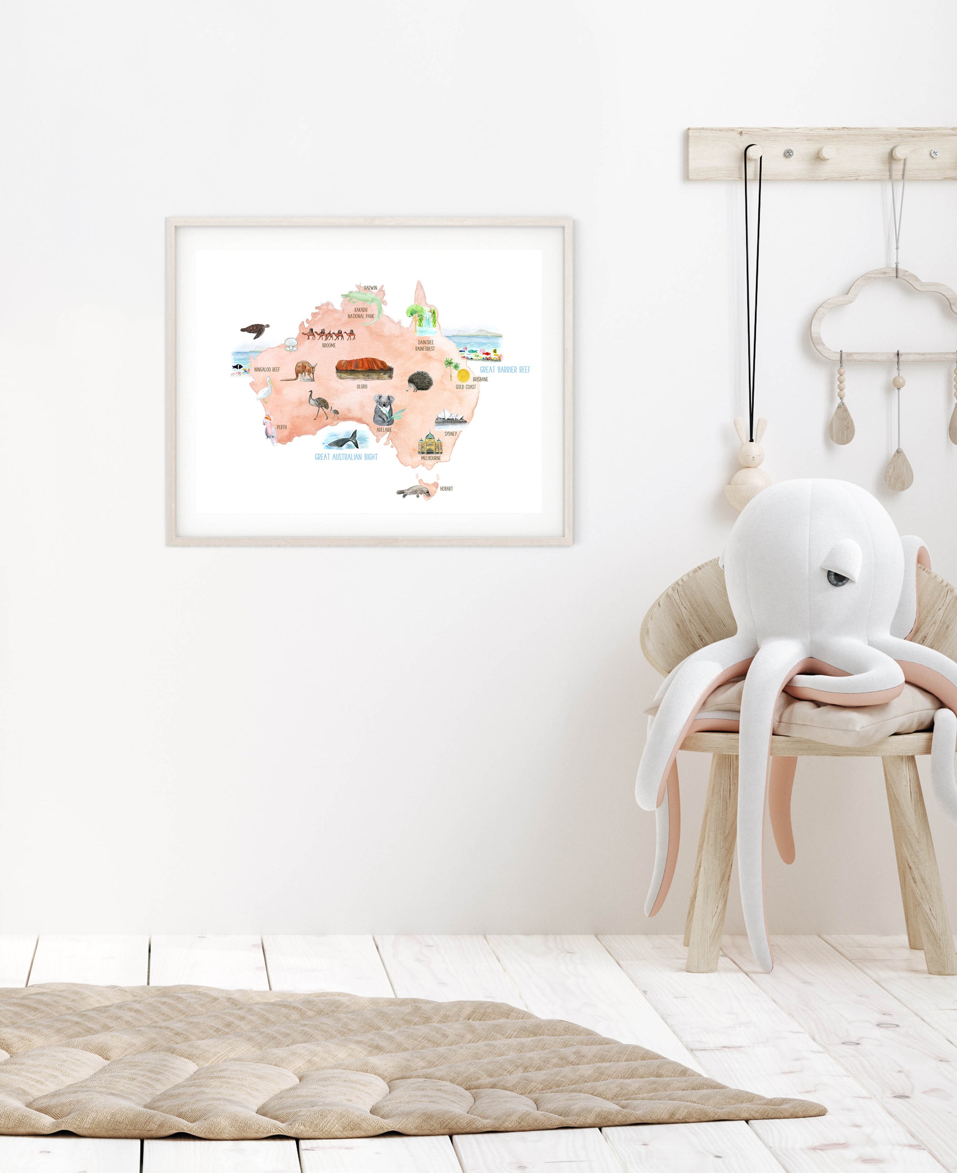 Map of Australia for Kids - PRINT - Fable and Fawn 