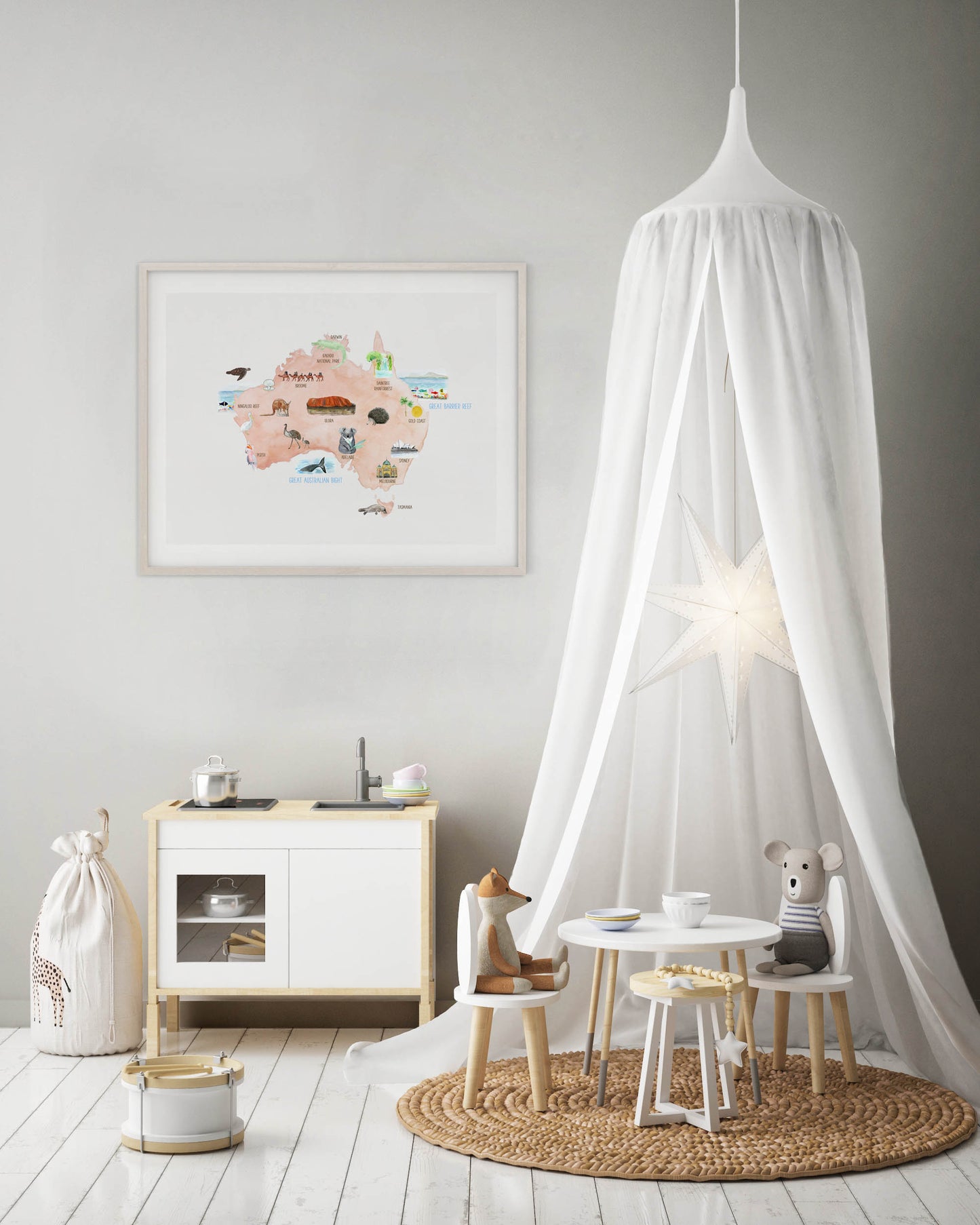 Map of Australia for Kids - PRINT - Fable and Fawn 