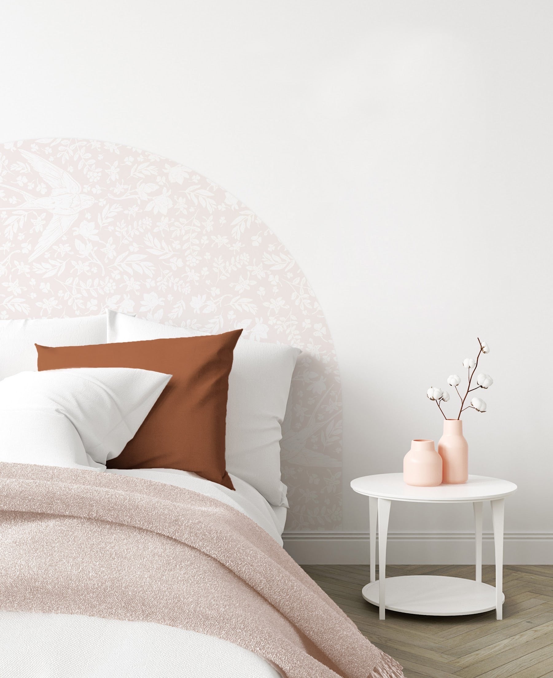 Bedhead Wall Decal - Little Birdie (Pink) - Wall Decals Australia - Fable and Fawn 