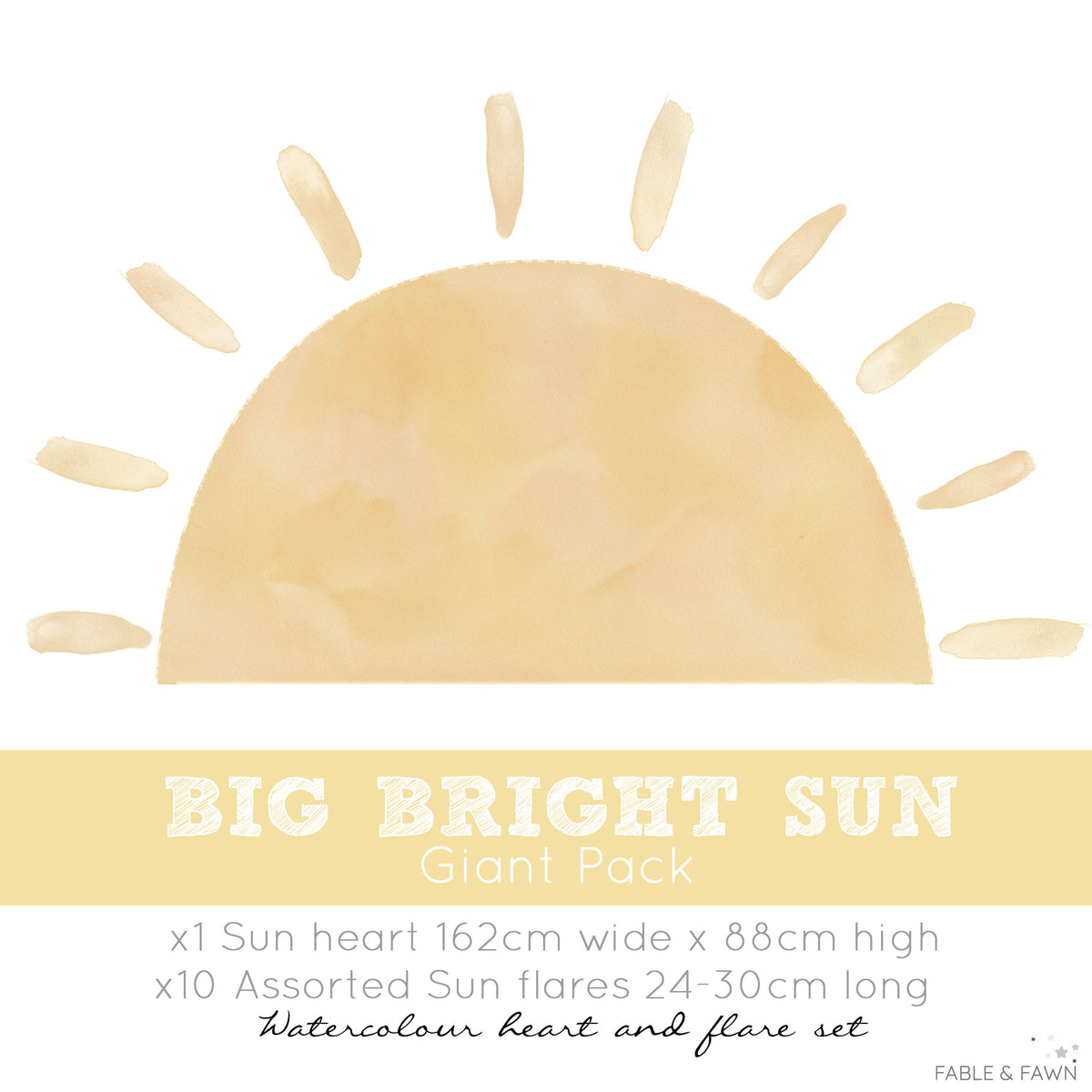 Sun Wall Decal - Wall Decals Australia - Fable and Fawn 