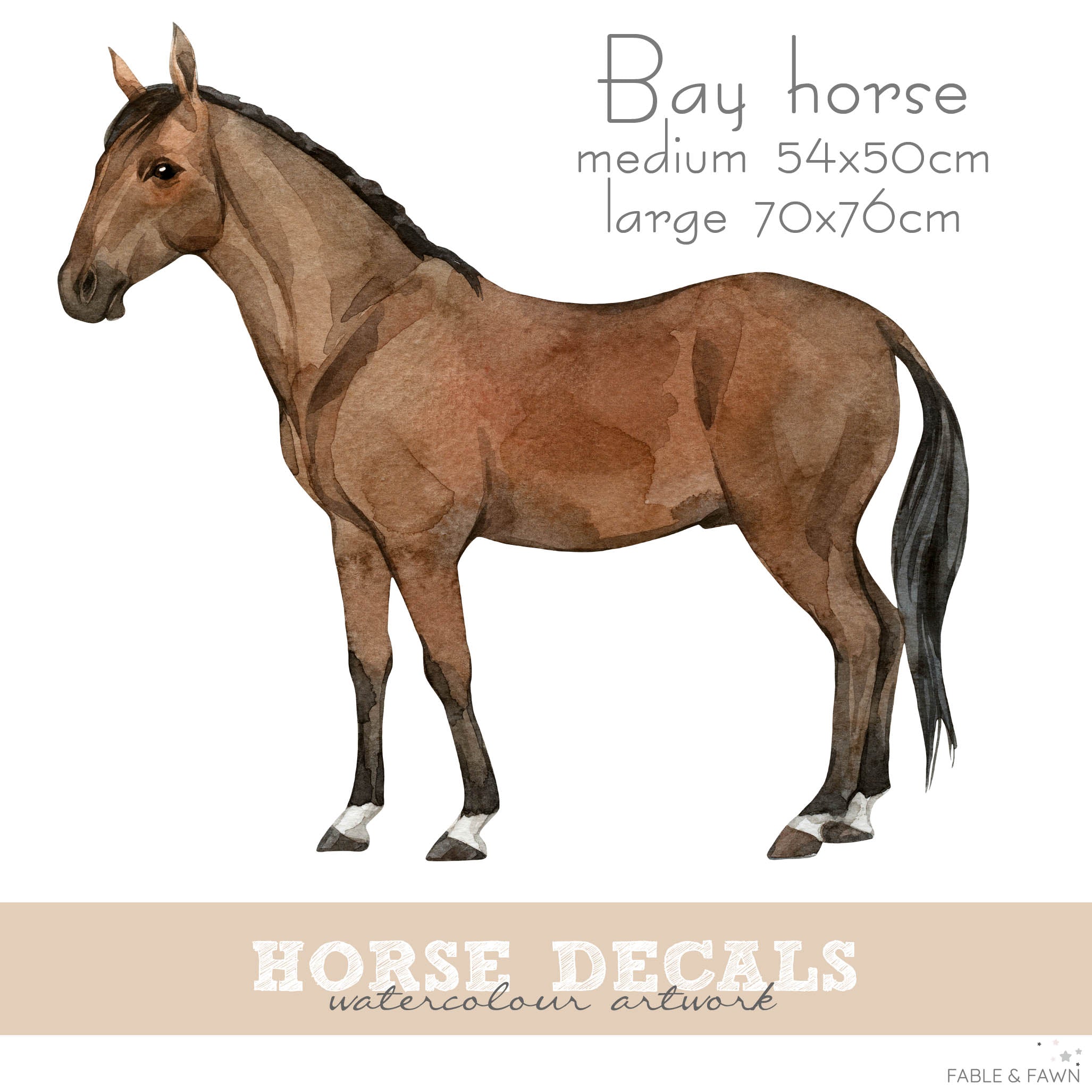 Horse Wall Decal – Bay Horse