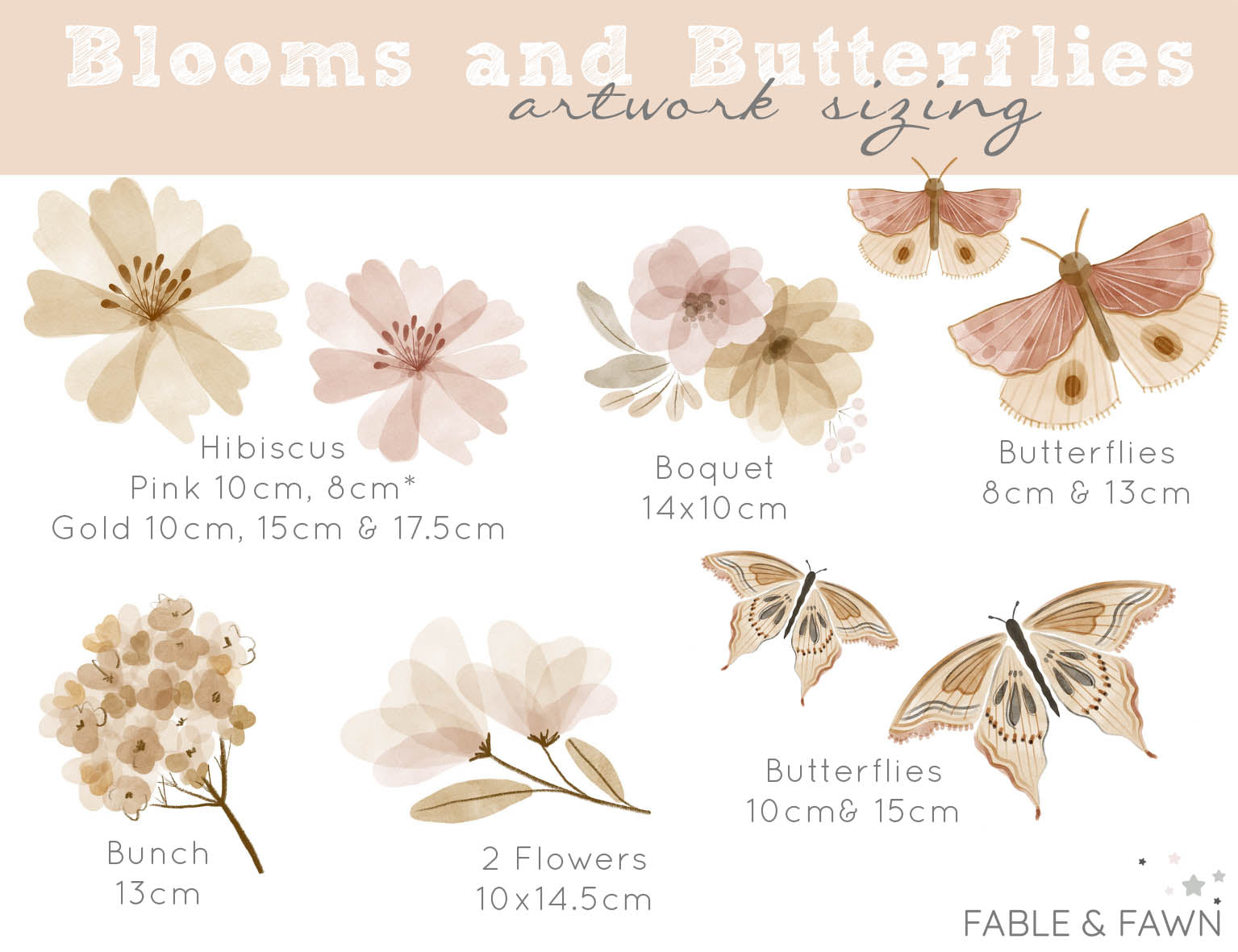 Butterfly & Flower Wall Decals