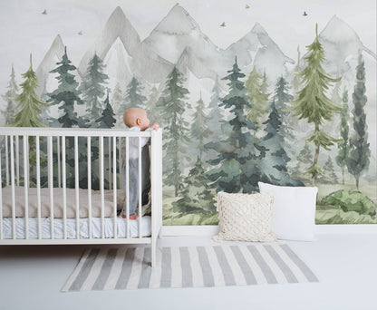 Forest Wallpaper Mural - Mural - Fable and Fawn 