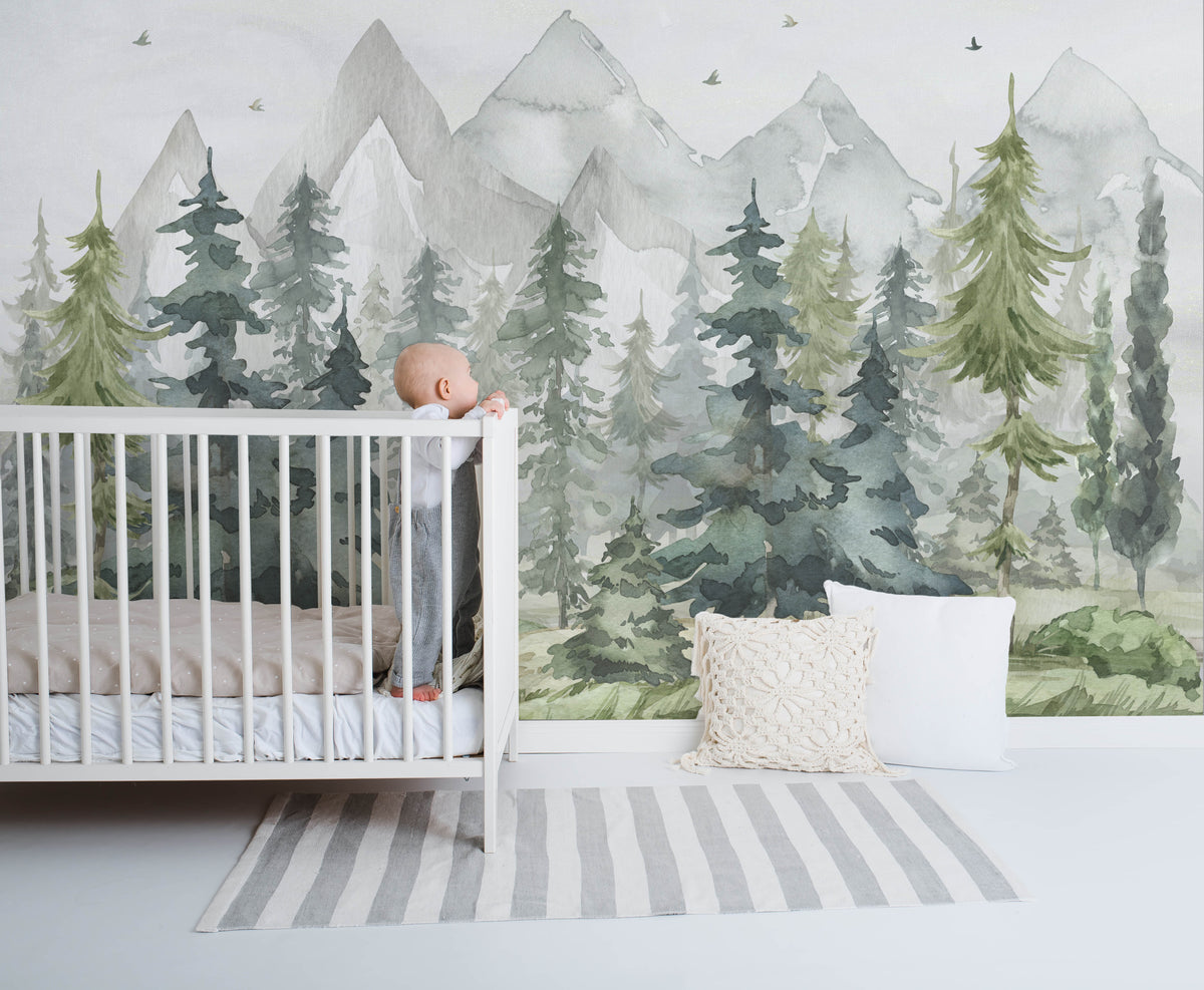 Forest Wallpaper Mural | Nurseries and Children's Rooms – Fable and Fawn