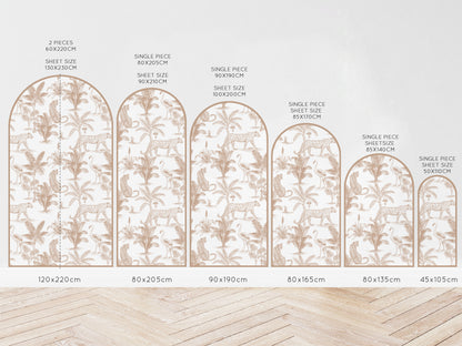 Arch Wall Decal - Leopard Safari (Clay) - Wall Decals Australia - Fable and Fawn