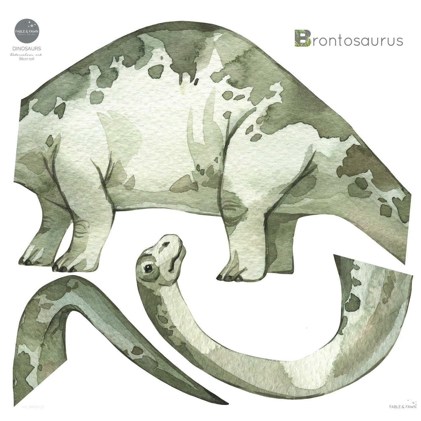 Large Brontosaurus Dinosaur Wall Decal