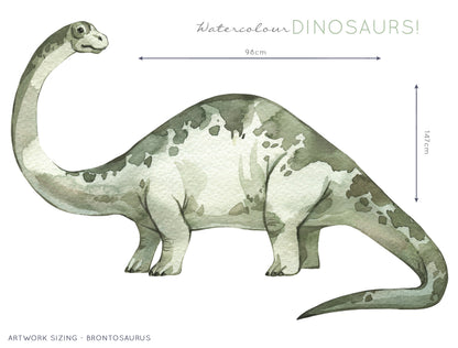 Large Brontosaurus Dinosaur Wall Decal