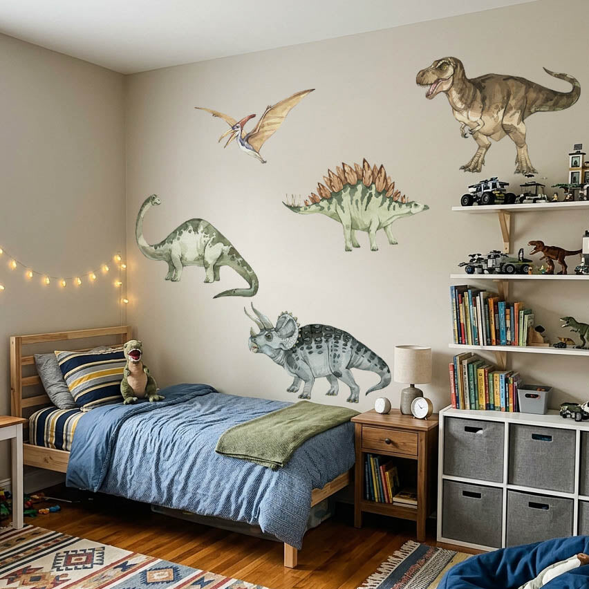 Large Dinosaur Wall Stickers in bedroom