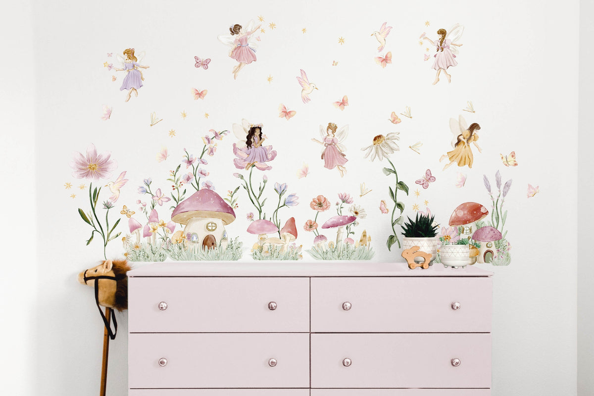 Enchanted Fairy Wall Stickers Garden (Medium) – Fable and Fawn