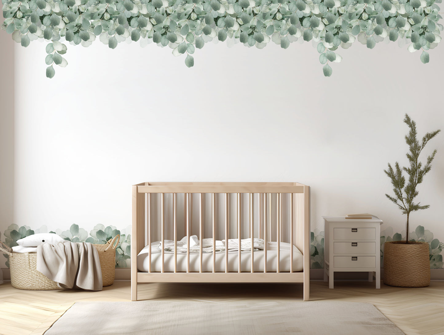 Tropical Leaf Wall Decal Border - Wall Decals - Fable and Fawn 