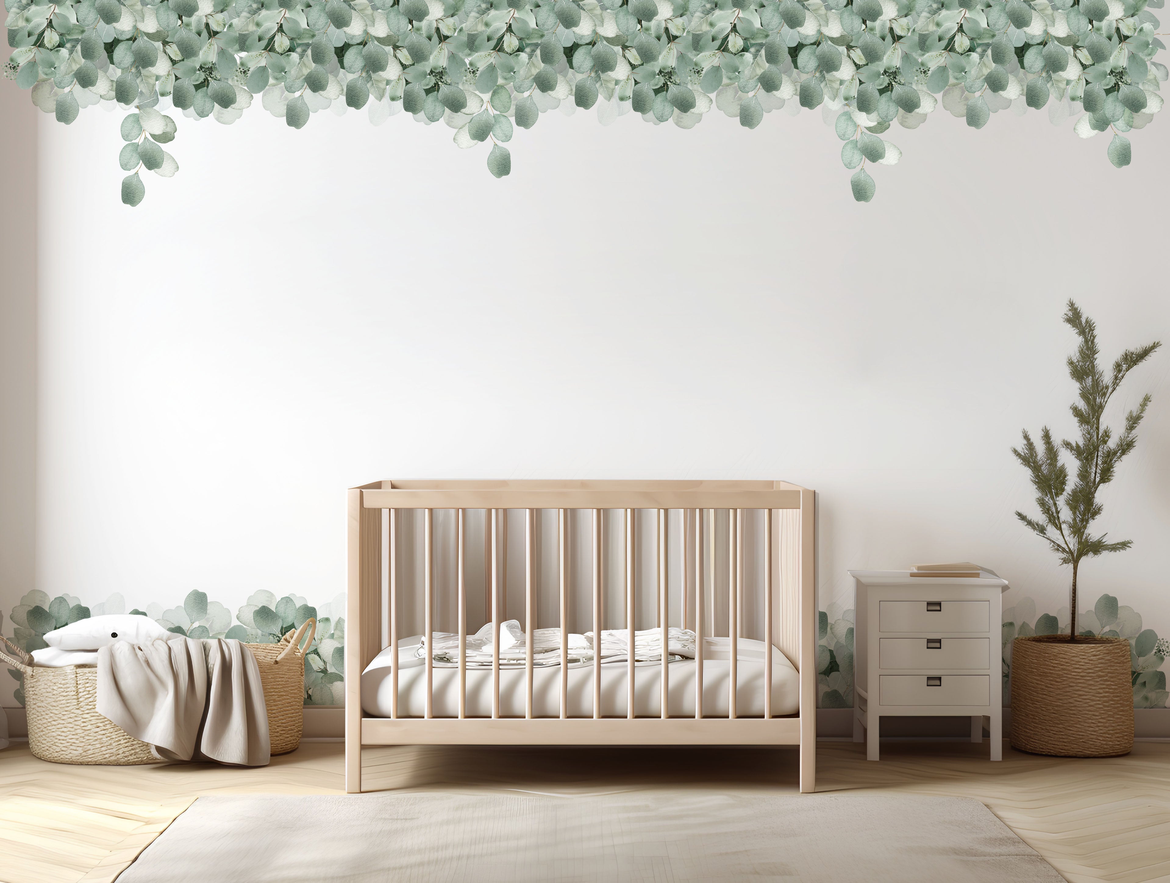 Tropical Leaf Wall Decal Border - Wall Decals - Fable and Fawn