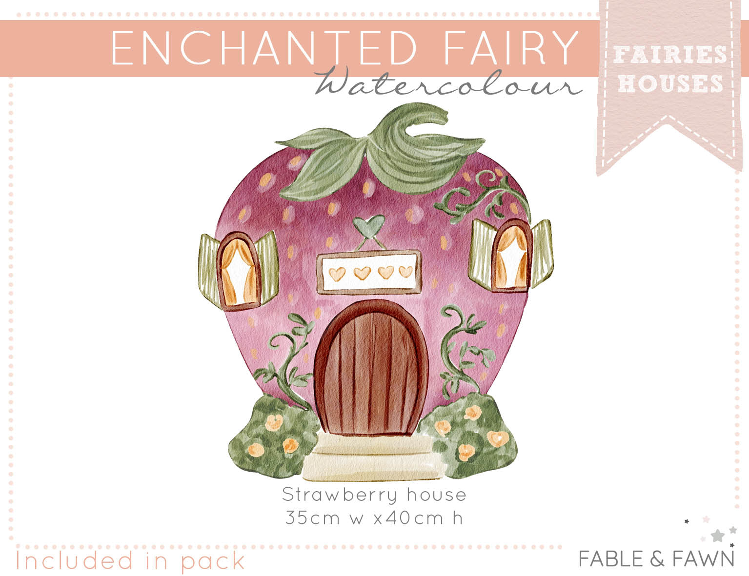 Strawberry Fairy House -  - Fable and Fawn 