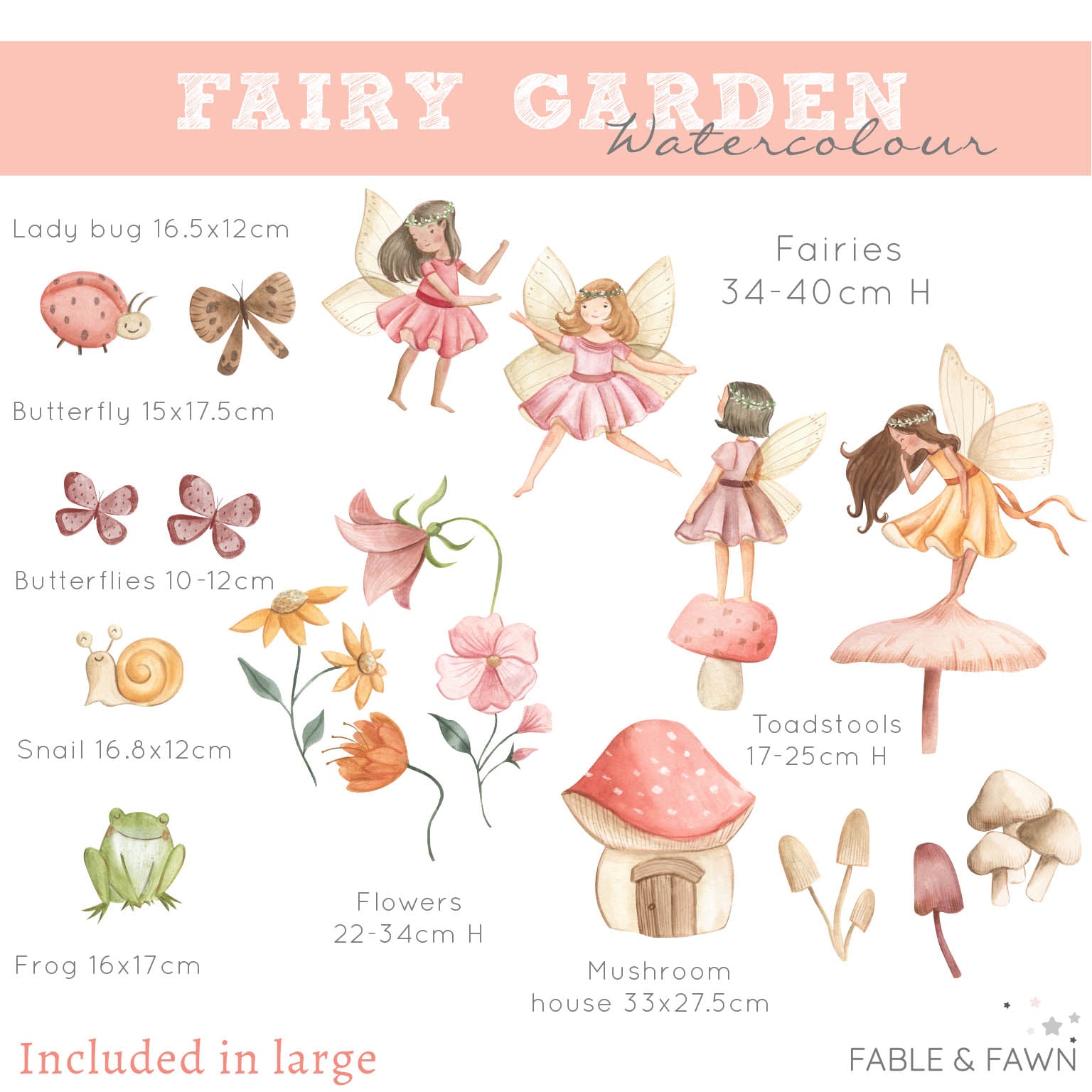 Fairy Garden Wall Decals