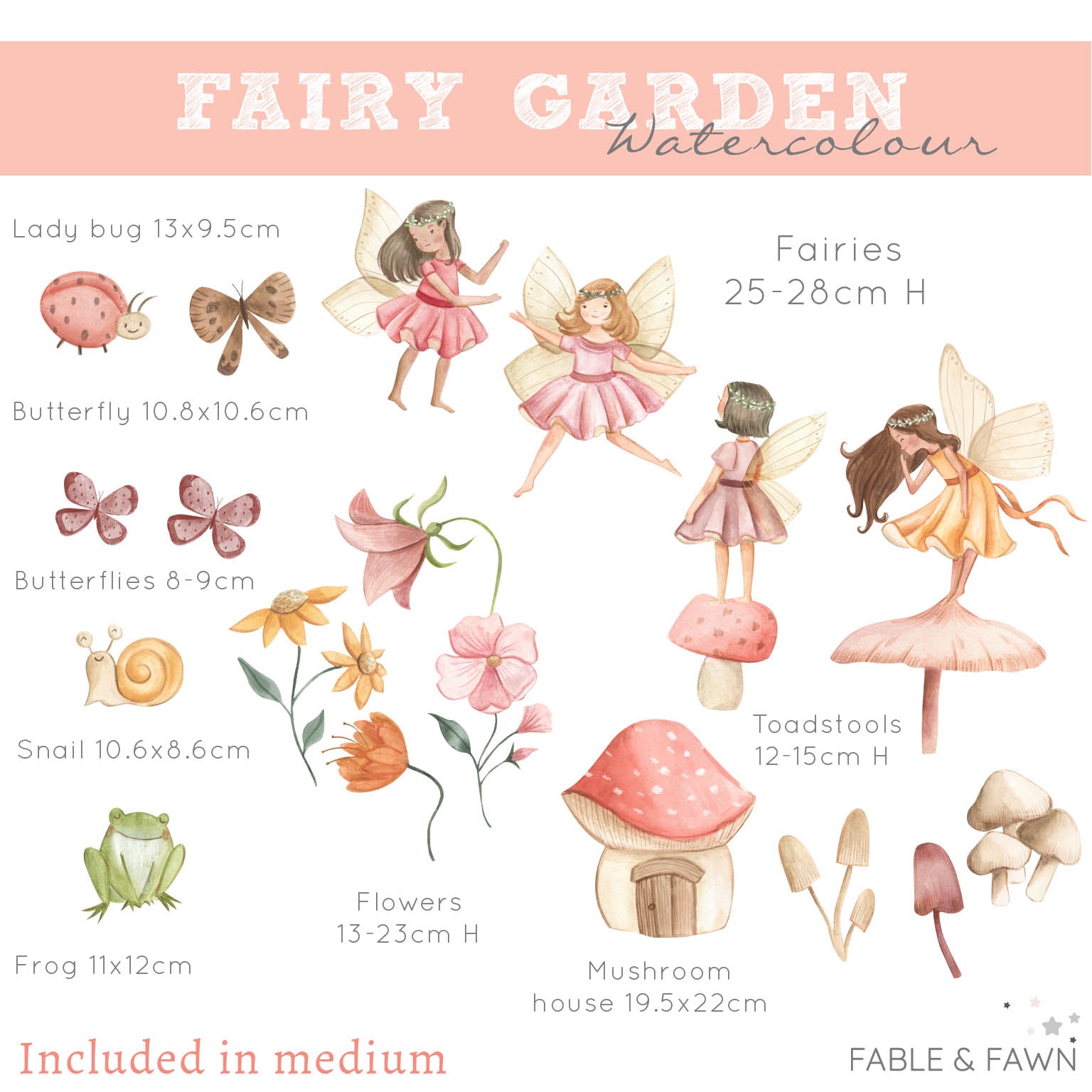 Fairy Garden Wall Decals