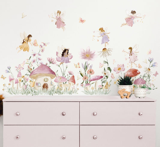 Enchanted Fairy Wall Stickers (Medium Set) - Wall Decals - Fable and Fawn 