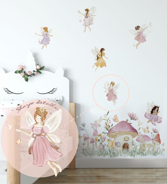 Enchanted Fairy Wall Stickers (Medium Set) - Wall Decals - Fable and Fawn