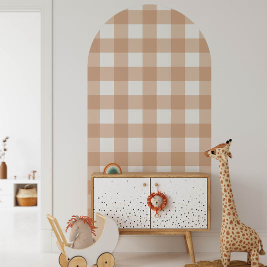 Rust Arch Wall Decal | Gingham