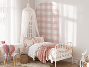 Blush Pink Arch Wall Decal | Gingham