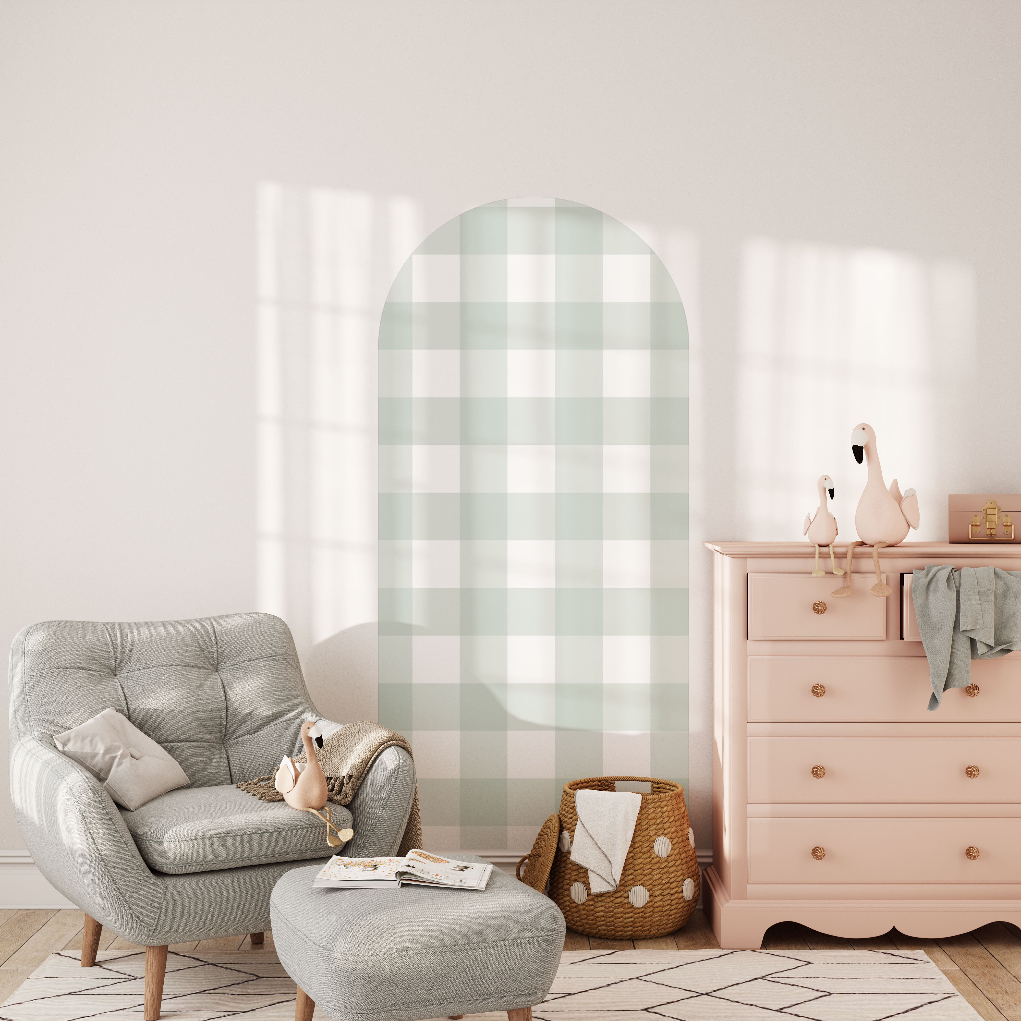 Duck Egg Blue Arch Wall Decal | Gingham