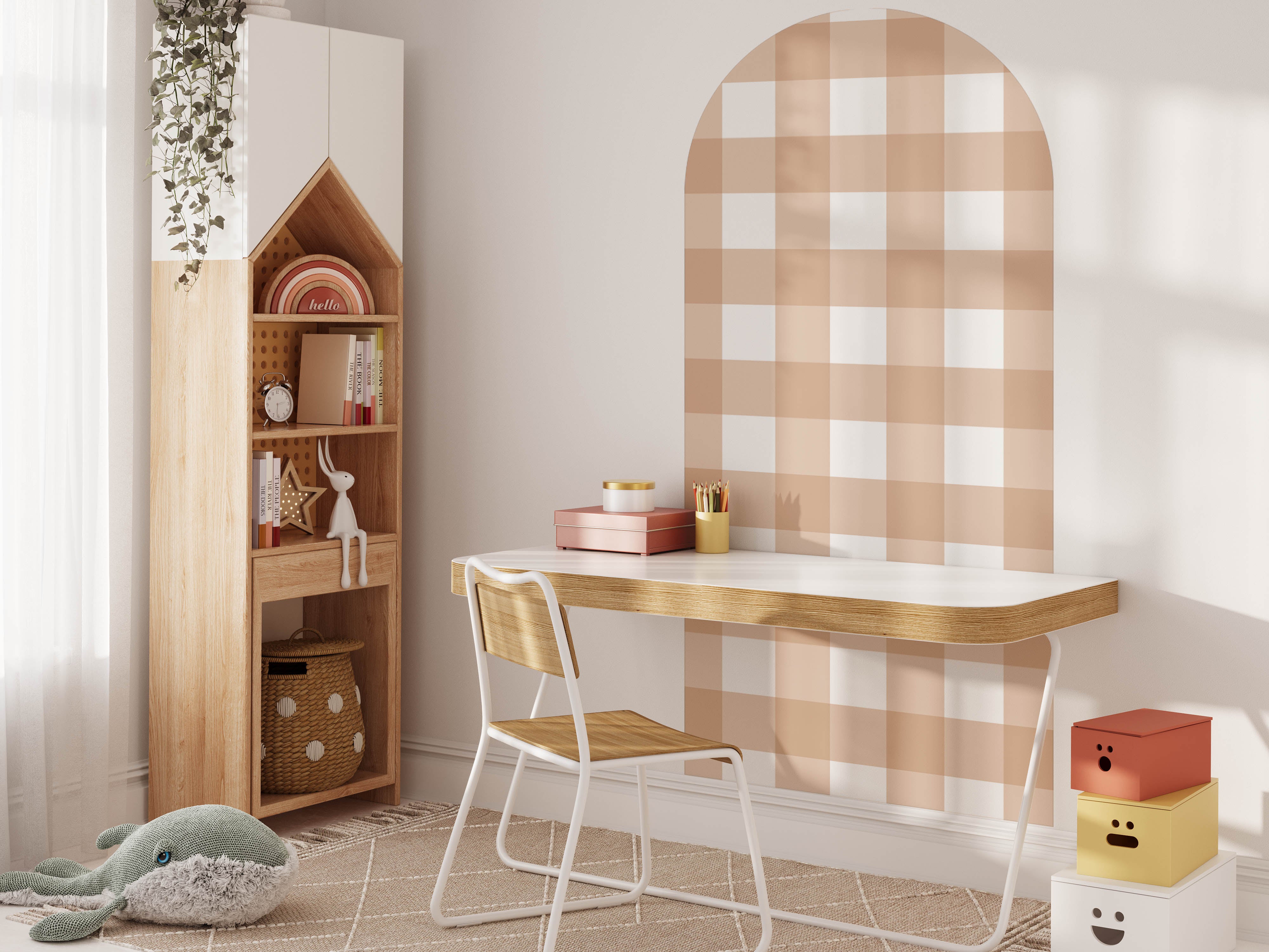 Rust Arch Wall Decal | Gingham