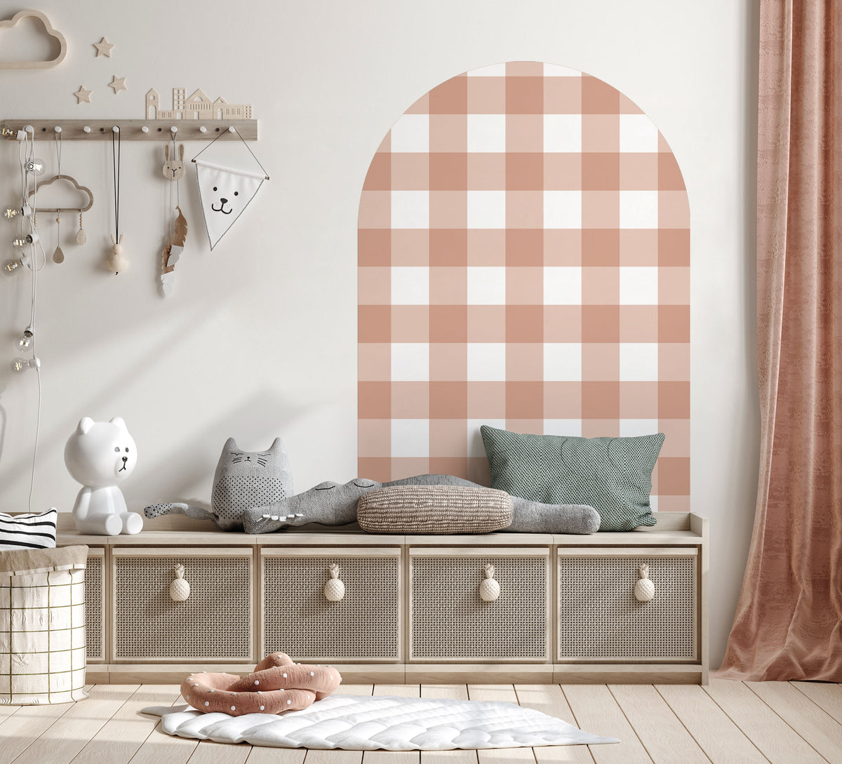 Clay Arch Wall Decal | Gingham
