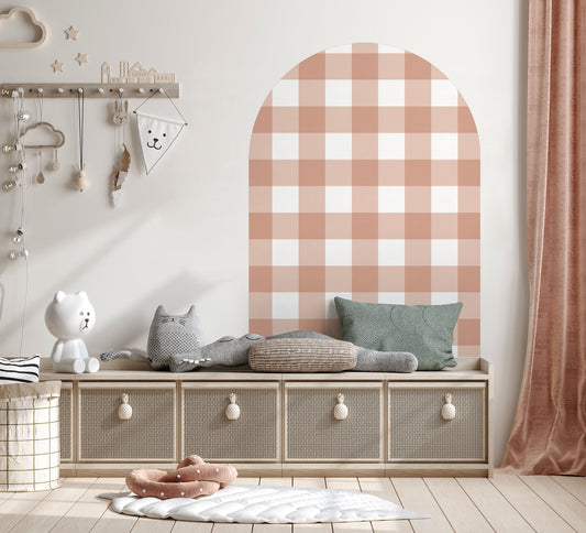 Clay Arch Wall Decal | Gingham