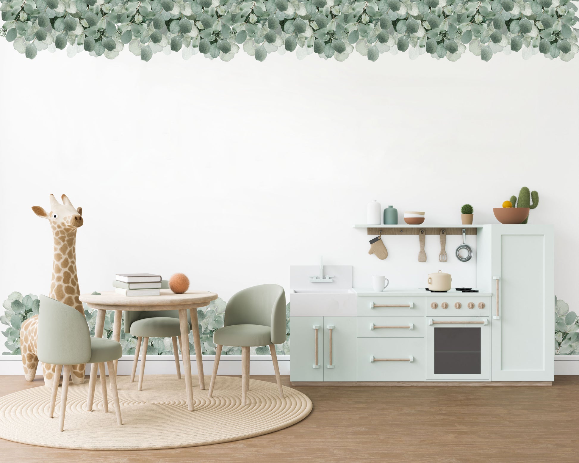 Tropical Leaf Wall Decal Border - Wall Decals - Fable and Fawn 