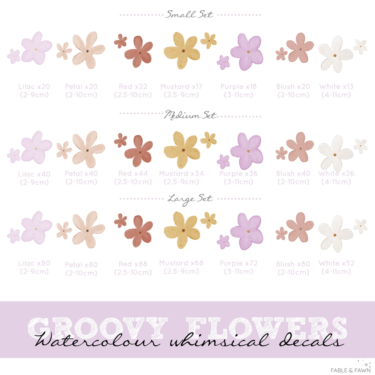 Groovy Flower Wall Decals