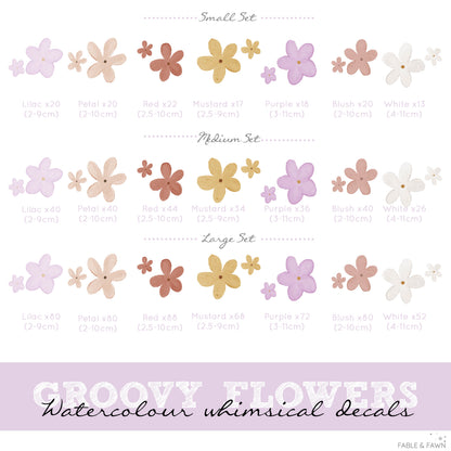 Groovy Flower Wall Decals