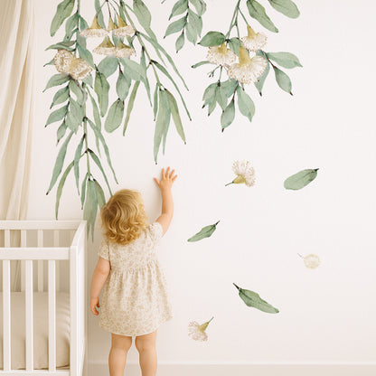 Flowering Gum Tree Wall Decal Set (Gold)
