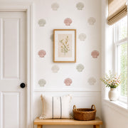 Seashell Wall Decals (Soft Olive) - Wall Decals Australia - Fable and Fawn 