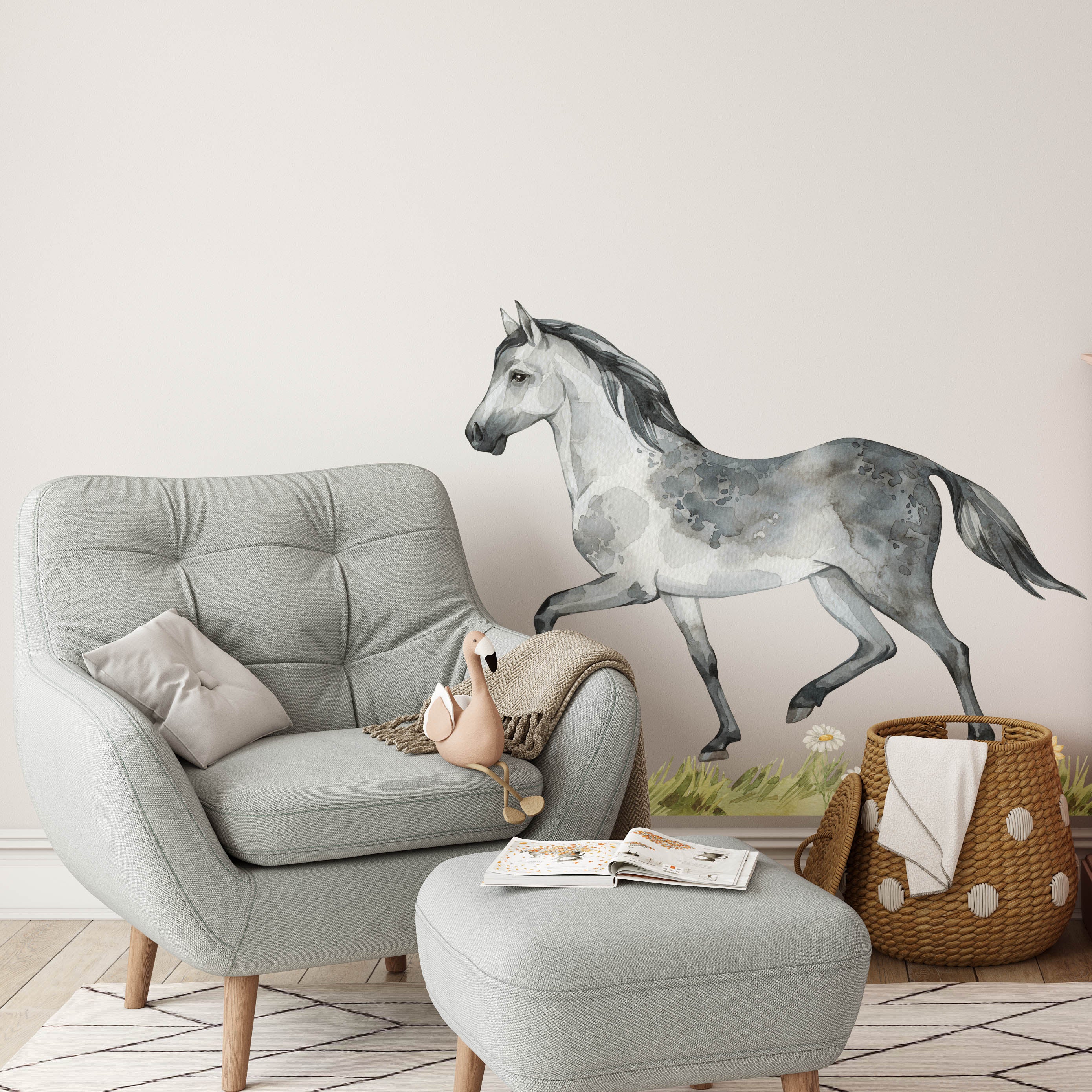 Horse Wall Decal – Grey Horse