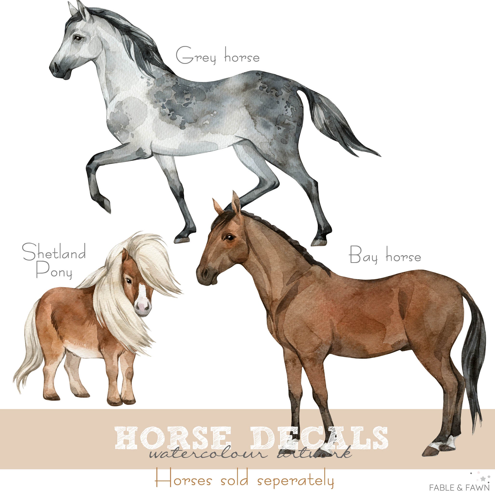 Horse Wall Decal – Bay Horse