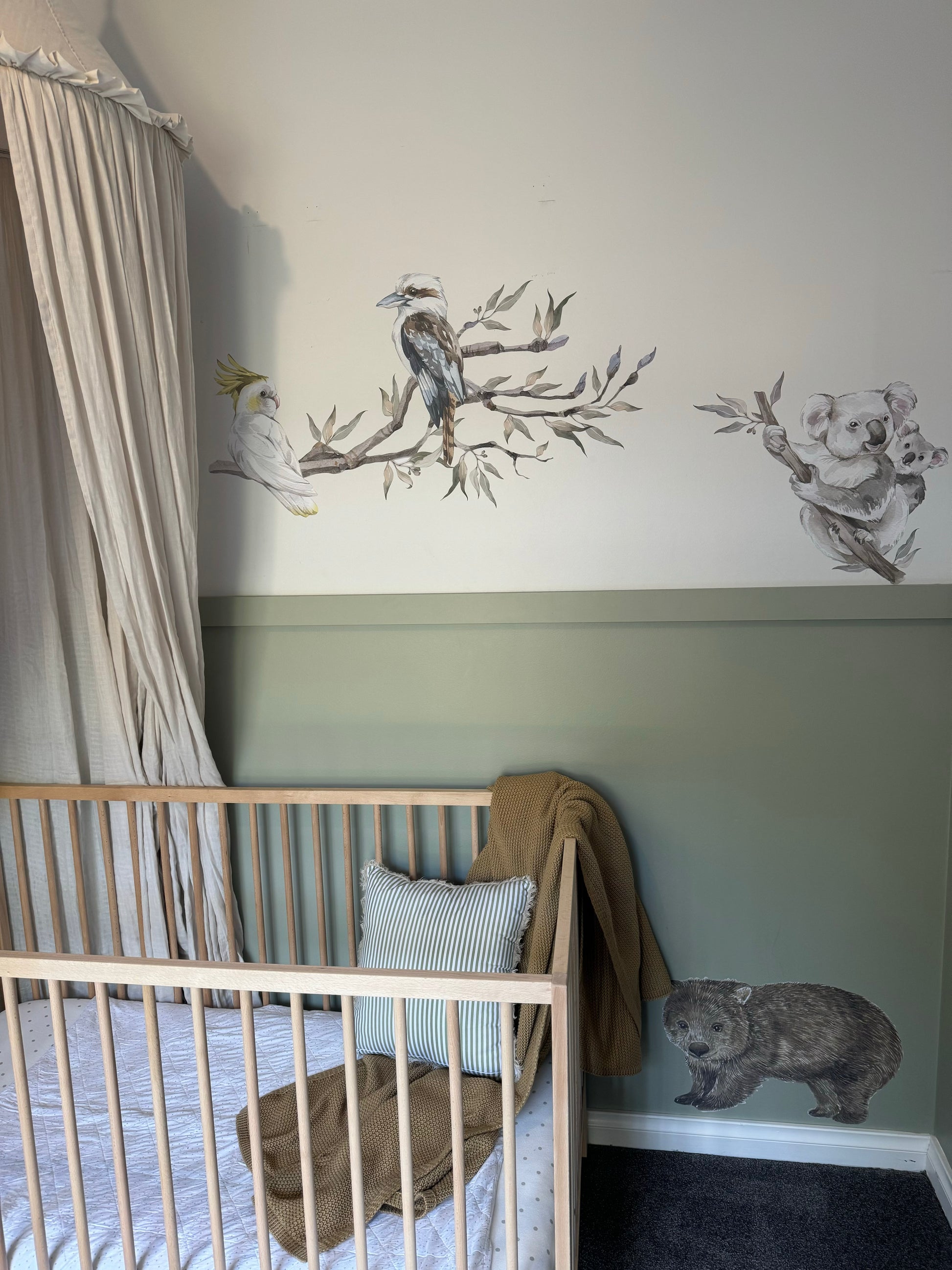 Gum Tree Branch + Animals - Wall Decals Australia - Fable and Fawn 