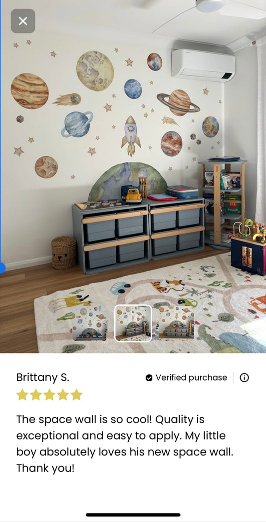 Space Wall Decals - Wall Decals - Fable and Fawn 