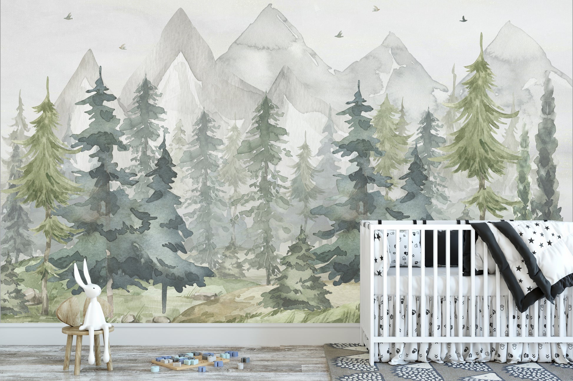 Forest Wallpaper Mural - Mural - Fable and Fawn 