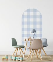 Baby Blue Arch Wall Decal | Gingham