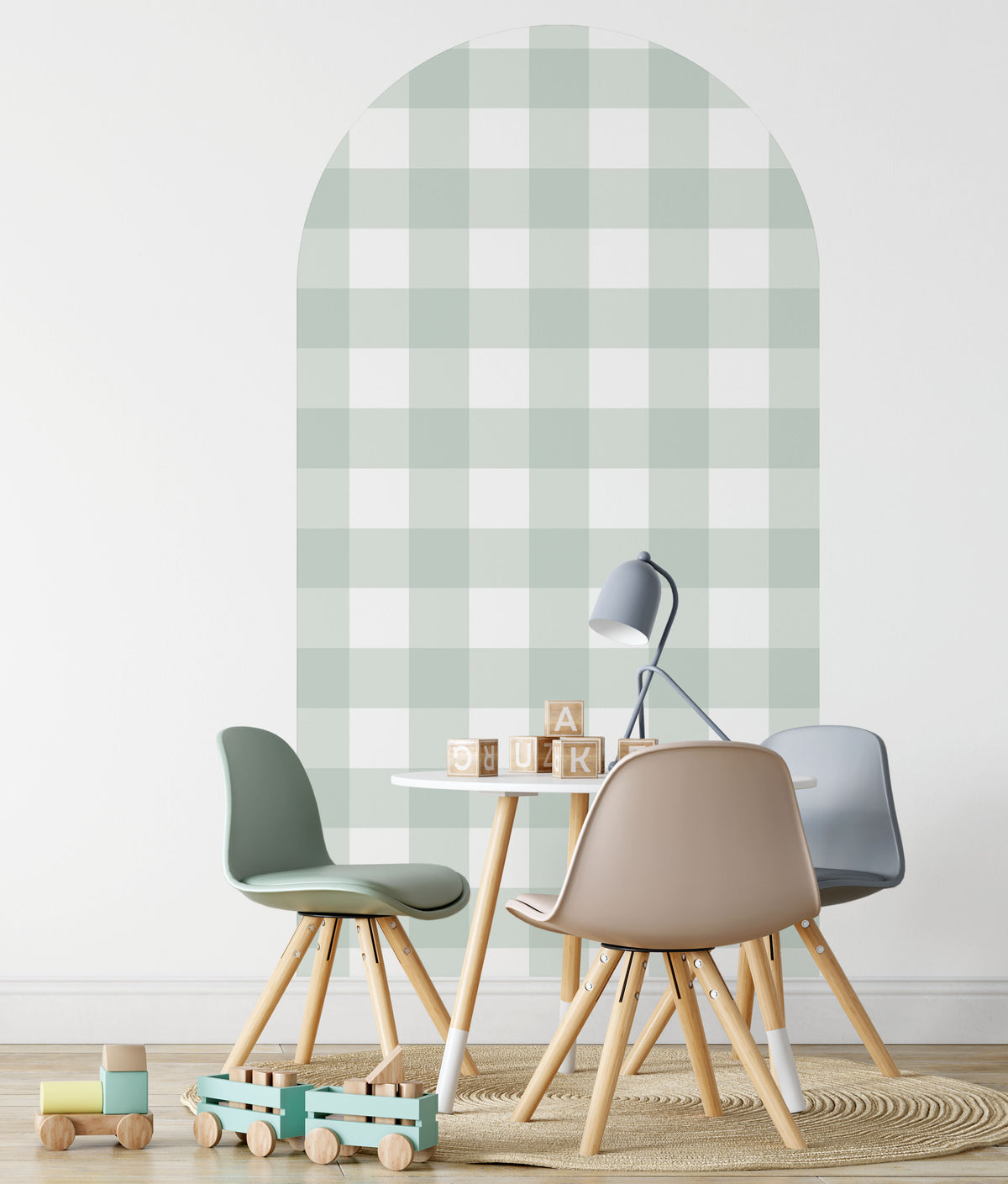 Duck Egg Blue Arch Wall Decal | Gingham