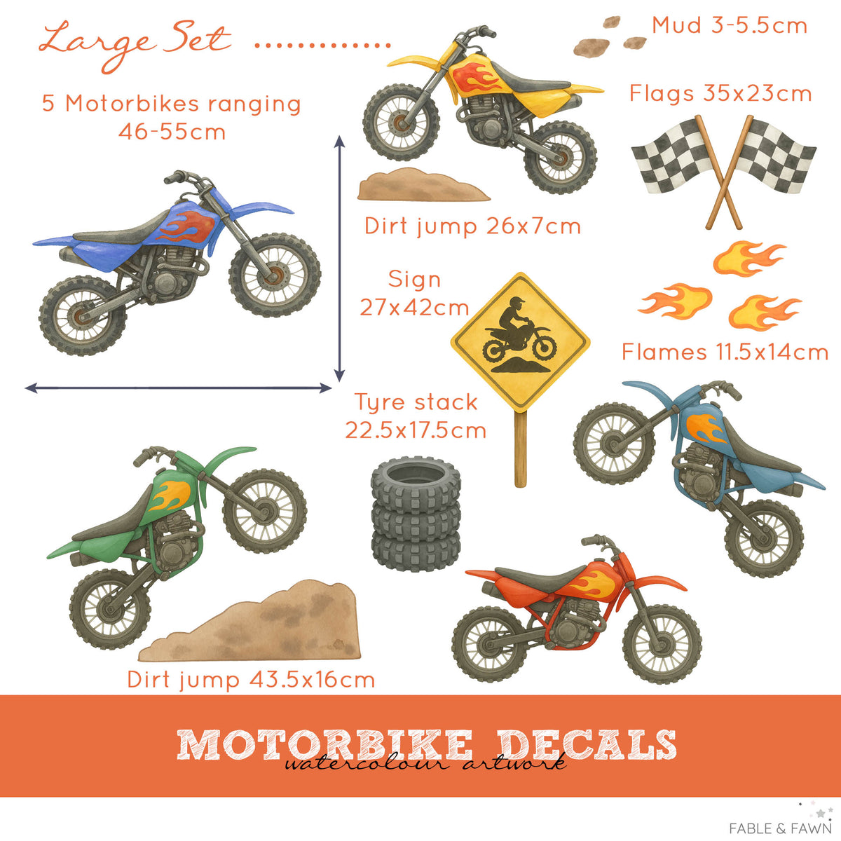 Dirt Bike Wall Decals