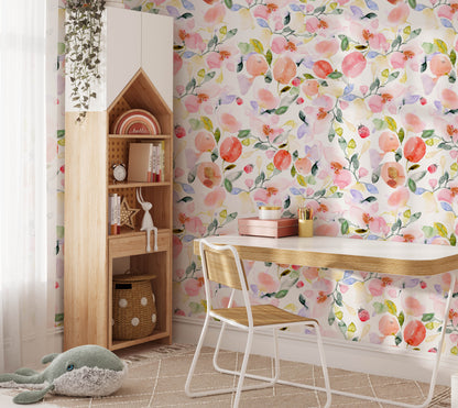 Lady Bug Floral Wallpaper - Wallpaper - Fable and Fawn 