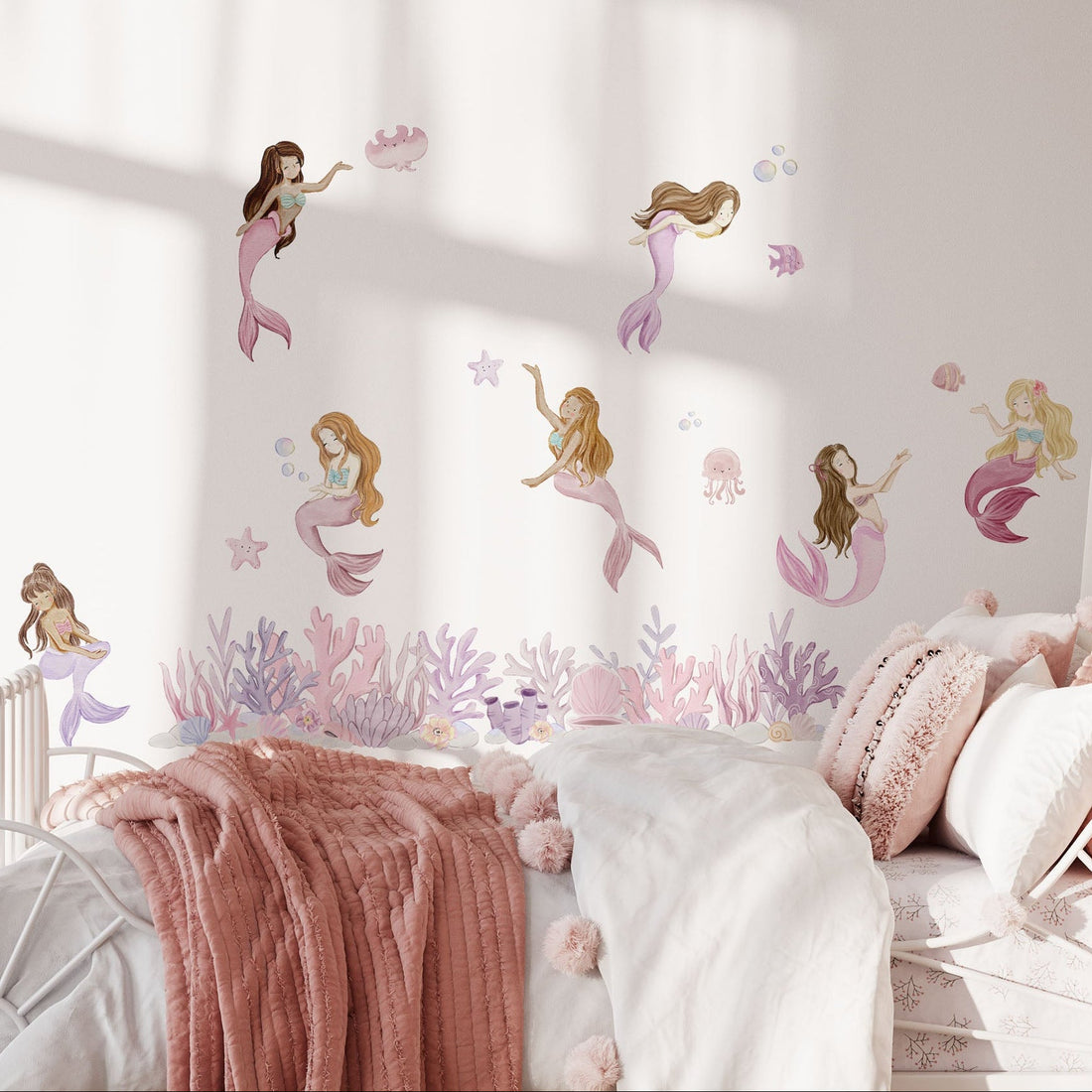 Mermaid Wall Decals - Wall Decals - Fable and Fawn 
