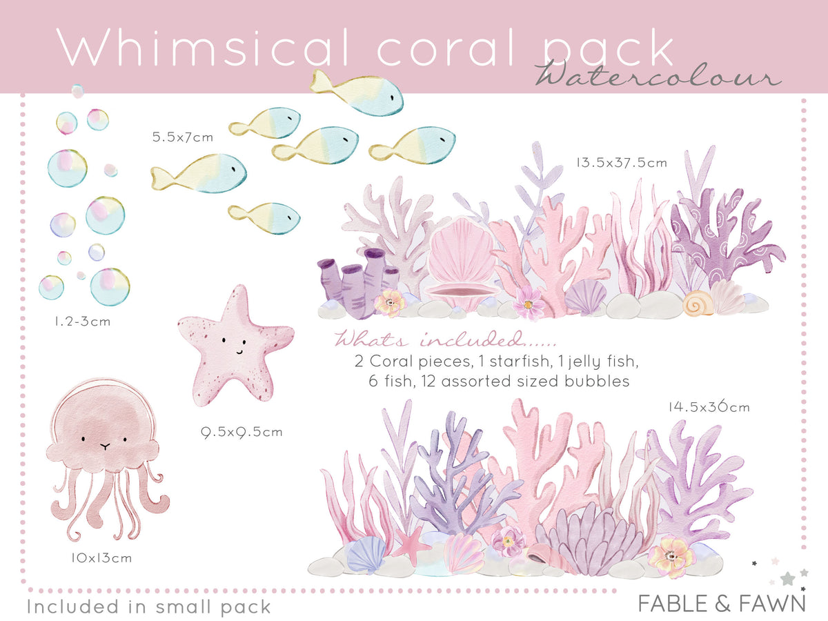 Mermaid Coral Wall Decal (Add-On Set)