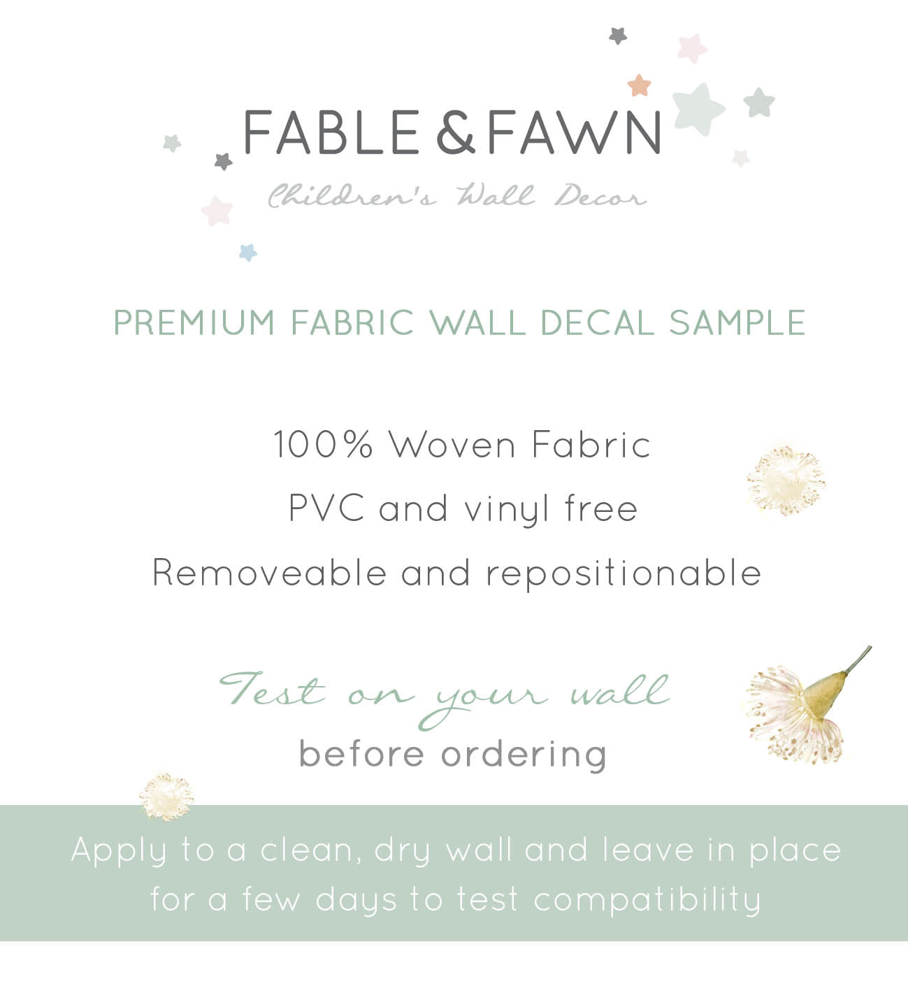 Fabric Wall Decal Sample